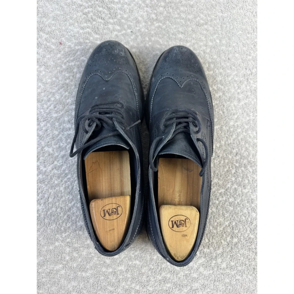 Tod's Shoes Mens Size 11 Blue Leather Wingtip Brogue Oxford‎ Dress Italy EU45